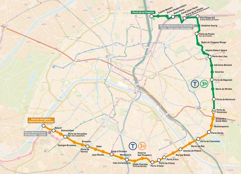 plan tramway Paris